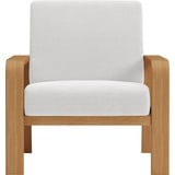 sit&more Sessel »Kolding«, Armlehnen aus eichefarbigem Buchenholz, verschiedene Bezüge und Farben weiß
