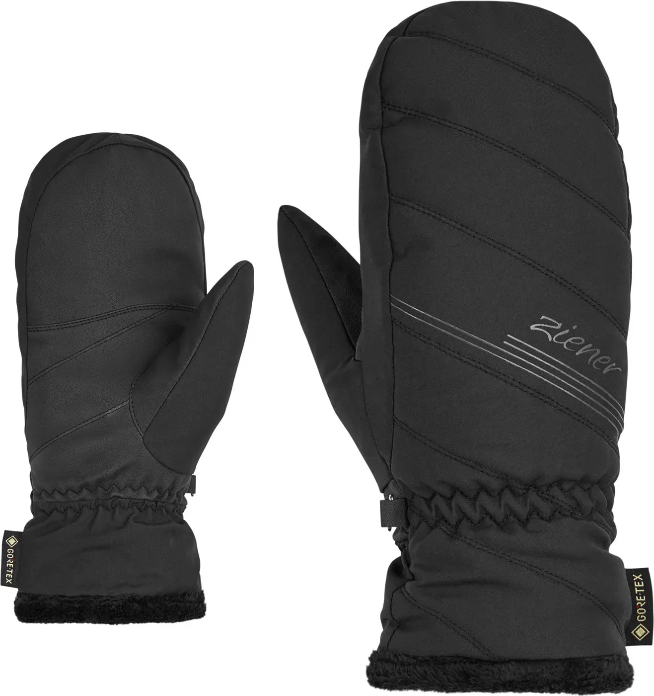 ZIENER KASIANA GTX MITTEN lady glove 12 black, 12 black, 7,5
