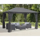 Konifera Pavillon Athen 3 x 4 m inkl. 4 Seitenteile Grau