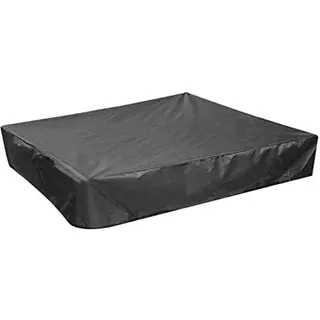 Sandkastenabdeckungen 120cm*120cm Wasserdicht Sandkasten Abdeckung Oxford-Stoff Schwarz Sandkasten Abdeckplane mit Kordelzug für Sandkasten