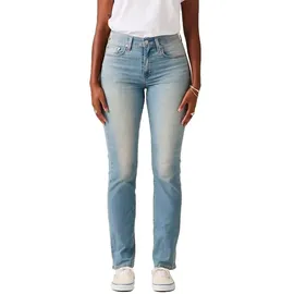 Levi's 724 High Rise Straight Hosen Slipped In Cool 27 32