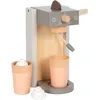 Kinder-Kaffeemaschine SMALL FOOT Kaffeemaschinen-Set, grau tasty, grau, Spielzeug-Haushaltsgeräte, KinderB:16cm H:19cm T:11cm, Holz, B:16cm H:19cm T:11cm