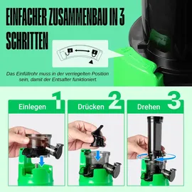 ventray Essential Ginnie Slow Juicer grün