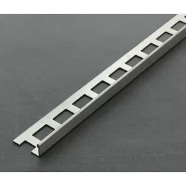 Proline Fliesenschiene als Winkelprofil, Edelstahl (v2a) gebürstet, Länge 2,50 m 8 mm Fliesenprofil
