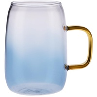 KARACA Boli Borasilicate Becher mit gelbem Griff, 300 ml - Hochwertiger Glasbecher für stilvollen Teegenuss und heiße Getränke