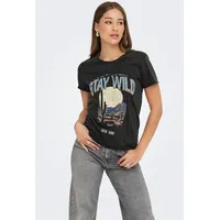 Only Damen ONLLUCY REG S/S JRS NOOS Top, Schwarz,M - M