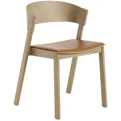 Muuto Cover Stuhl, refine leder cognac / eiche natur