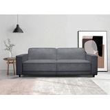 dorel home 3-Sitzer »Allie Schlafsofa 225 cm«, Bett-Funktion (108/190cm), trendiger Cord o. pflegeleichter Velours, grau