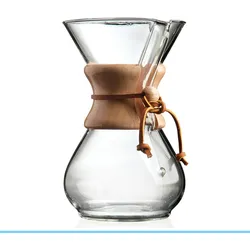 Chemex Kaffeekaraffe aus Glas für 6 Tassen