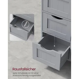 VASAGLE Badschrank 30 x 28,5 x 82 cm Grau