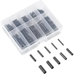 Zite Fishing Klemmhülsen Set 10 Gr. 150 STK Quetschhülsen Schwarz in Box Angeln SCHWARZ NO SIZE