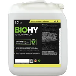 BiOHY Teppichshampoo (10l Kanister) | Teppichreiniger ideal zur Entfernung von hartnäckigen Flecken | SPEZIELL FÜR WASCHSAUGER ENTWICKELT