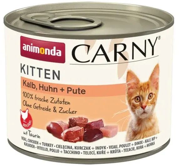 Animonda Carny Kitten Kalb, Huhn & Pute - 12x200g