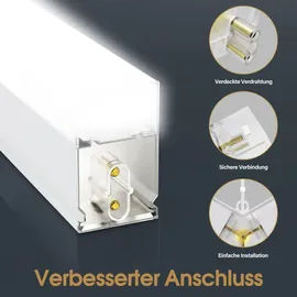 Barberpub Hexagon LED Garage Light, 30240LM 6500K Hexagon LED Beleuchtung, 8 Grid, LP008/nicht dimmbar - Weiß