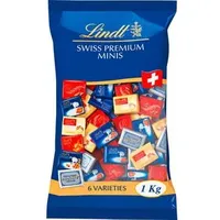 Lindt Minischokolade Swiss Premium Minis, Mix, Mini-Riegel, ca. 145 Stück, 1000g