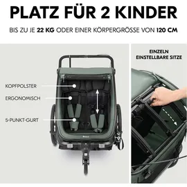 hauck Bike N Walk Duo Fahrradanhänger grün 2023