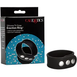 CalExotics Tri-Snap Erection Penisring - Schwarz