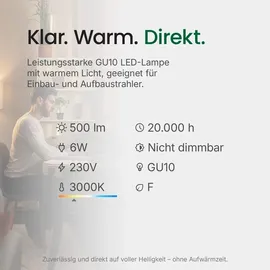 Spectrum LED Leuchtmittel 13265 6W GU10 warmweiß 1 St.