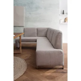 exxpo - sofa fashion Eckbank »Intenso, viele Bezugsstoffe Cord, Leder, Struktur 244/157 cm (B/T)«, hohe Bodenfreiheit, frei im Raum stellbar, hoher Sitzkomfort braun