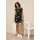 LAURA SCOTT Sommerkleid Minikleid Geblümt Marine/Schwarz 46