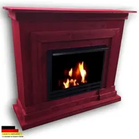 Bioethanol Gel Ethanol und Gelkamin Kamin Berlin Deluxe Rot incl. 3 l Brenner
