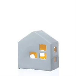 LED Haus Lichthaus Dekohaus Leuchthaus H: 13cm inkl. Batterie Innen