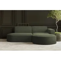 Kaiser Möbel Ecksofa, Sofa L form, Couch L form MODENA L STUDIO stoff Neve Olive Rechts