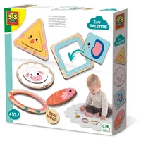 SES Creative 13130 Tiere Formen-Puzzle, Mehrfarbig
