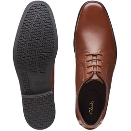 CLARKS Howard Walk Schuhe Dark Tan Lea 45