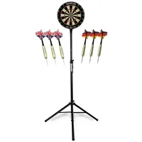 Stagecaptain BullsEye Pro Dartscheibe Sisal inkl. 6 Dartpfeilen und 12 Flights
