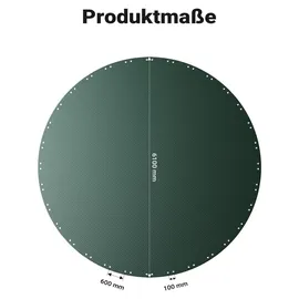 Wiltec Poolabdeckung schwarz/grün Ø 610 cm