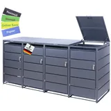 Albatros Mülltonnenbox 4er Tonne 260 x 116 x 80 cm anthrazitgrau