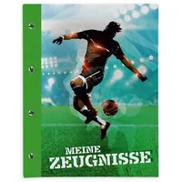 Itenga Zeugnismappe mit Buchschrauben, erweiterbar, Fussball,
