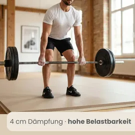 Eyepower Fitnessmatte 2er Set - 90x90cm Bodenschutzmatte Gym Matte Puzzlematte