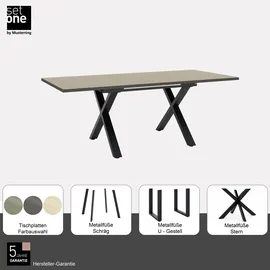 Set One by Musterring Reno 160 x 75 x 90 cm grau/schwarz