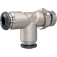 Riegler T-Steckverschraubung »universal short« L-Form, drhb. 1/4, Schl.6