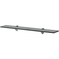 vidaXL Wand Regal Glasregal Glasboden Glasablage Badregal Schwarz 70x20 cm 8 mm
