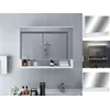 LED-Bad-Spiegelschrank Weiß 80x15x60 cm MDF
