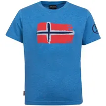 TROLLKIDS Kinder Oslo T-Shirt, Mittelblau, kobaltblau 135-140cm 9-10J