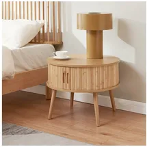 [en.casa] Nachtschrank Nordkapp 45 x Ø60 cm Beige