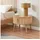 [en.casa] Nachtschrank Nordkapp 45 x Ø60 cm Beige