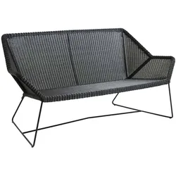 Cane-line Gartensofa Breeze, Faser Stahl Schwarz