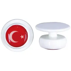 Exner Kugelknöpfe Farbe weiß mit Türkei (12 Stück)