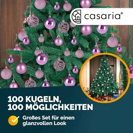 CASARIA Weihnachtskugeln 100er rosa