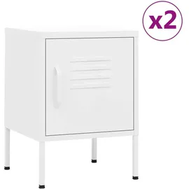 vidaXL Nachtschrank 2 Stk. 35 x 35 x 51 cm Weiß