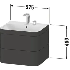 Duravit Happy D.2 Plus Waschtisch 57,5 x 49 cm (HP4635O7171)