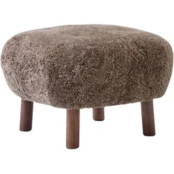&Tradition ATD1 Pouf, walnuss geölt / sheepskin sahara