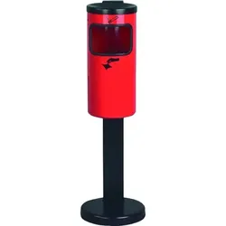 Abfall-Ascher Rondo rot mit Standfuß