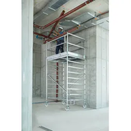 Günzburger MUNK Rollgerüst 1,35 x 1,80 m mit Doppel-Plattform, Plattformhöhe 3 m