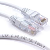 kenable Weiß Netzwerk Ethernet RJ45 Cat5E-CCA UTP Patchkabel 26AWG Kabel Anschlusskabel 6 m [6 Meter/6m]